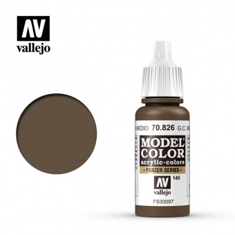 145. 70826 Краска Vallejo Model Color German Camouflage Med. Brown (Немецкий камуфляж мед. коричневый)