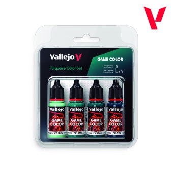 72390 Набор красок Vallejo Turquoise Color Set (4 цв.)
