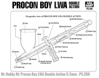 Аэрограф Mr. Hobby PS-266 Procon Boy LWA 0.5 mm double action