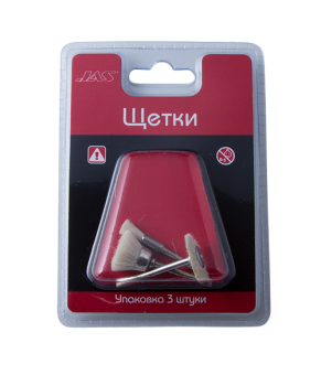JAS 2044 Набор щеток, шерсть, 5 мм, 12 мм, 21 мм, блистер