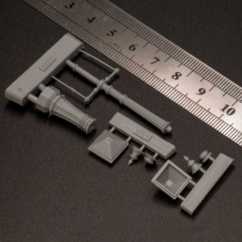 MiniWarPaint Столб фонарный "чугунный" 1-2 фонаря, размер S