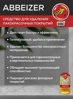 Poli-R Средство для удаления лакокрасочных покрытий ABBEIZER, 0,83 л