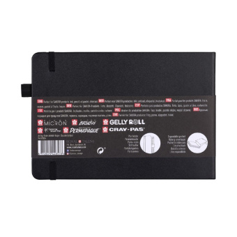 Sakura Скетчбук 140 г/м2, 15 x 21 см, 80 листов, черная бумага, твердая обложка, черный пейзаж