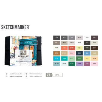 Набор маркеров Sketchmarker 36 OUTDOOR SET (36 шт. + сумка органайзер)