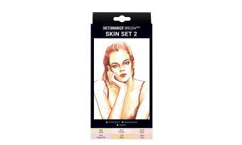 Набор маркеров Sketchmarker Brush 6 SKIN Set 2 (6 шт. в картонной коробке)