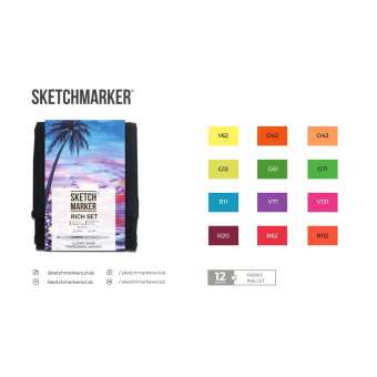 Набор маркеров Sketchmarker Rich (12 шт. + сумка-органайзер)