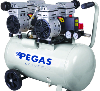 Бесшумный компрессор Pegas PG-1100*2 безмасляный
