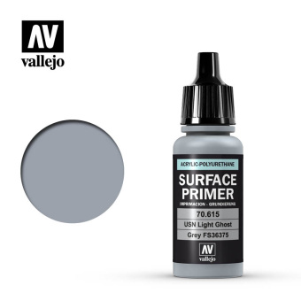 Vallejo Surface Primer USN Light Ghost Grey акриловый полиуретановый грунт светло-серый призрачный , 17 мл