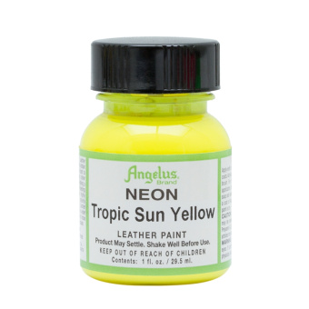 Краска для кожи и ткани Angelus Leather Acrylic Paint 127 Neon Tropic Sun Yellow, 29,5 мл