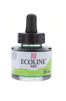 Акварель жидкая Ecoline банка 30 мл №665 Spring green (Зеленый весенний)