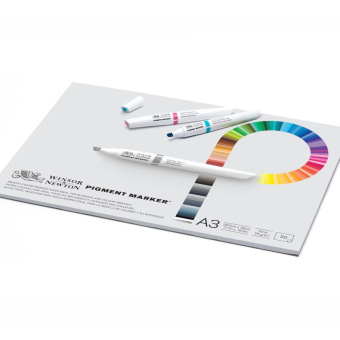 Winsor&Newton Альбом для маркеров Pigment Marker, 75г/м2, A3, 50 листов (склейка)