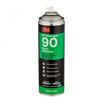 3M Клей-спрей Hi-Strength 90, эластомерный однокомпонентный, прозрачный, 500 мл