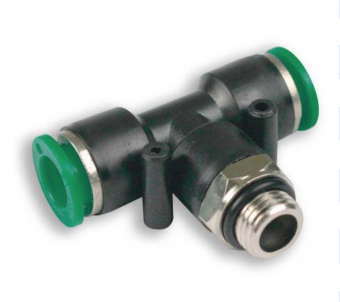 Vepa B255/3 Т-тройник M1/8" цанги 8 мм, с уплотнением, в пластиковом корпусе