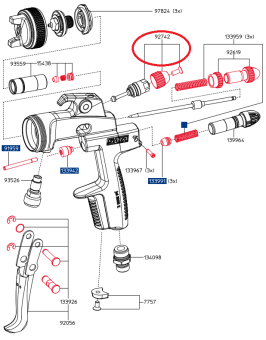 SATA 92742 Комплект регулятора факела для SATAjet 3000 K, jet K3