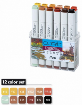 Набор маркеров Copic Classic Autumn Colours (12 шт. в пластиковой упаковке)