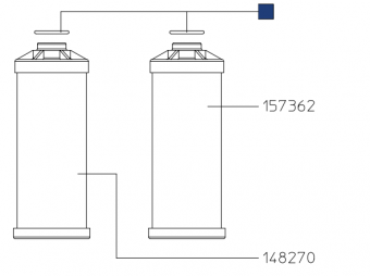 SATA 157362 Сменный картридж с активированным углем для фильтров 100prep