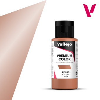 62050 Краска Vallejo Premium Airbrush Color Copper (Медь), 60 мл