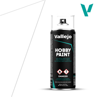 Vallejo Hobby Paint 28010 Аэрозольная грунтовка White (белый), 400 мл