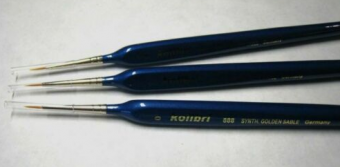 Harder&Steenbeck HS-170009 Набор кистей «888», синтетика, размер 10/0, 3 шт.