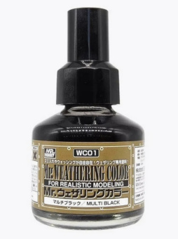 Mr. Hobby Краска 40 мл Mr. Weathering COLOR WC01 MULTI BLACK