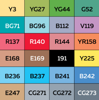 Набор маркеров Finecolour Brush 24 цвета