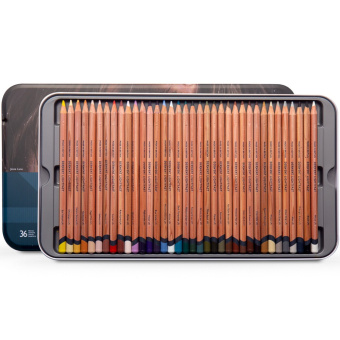 Derwent Набор цветных карандашей Lightfast 36 шт. в металлическом пенале