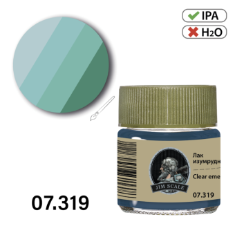 Jim Scale 07.319 Лак изумрудный Clear emerald, 10 мл