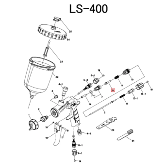 Штифт воздушного клапана для краскопульта Iwata WS-400/LS-400