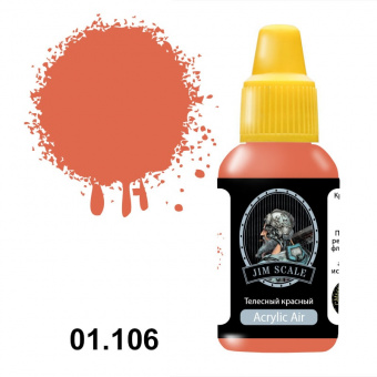Краска акриловая Jim Scale 01.106 цвет телесный красный, 18 мл