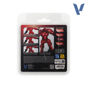 77254 Набор красок Vallejo Ruby Red Paint Set (4 цв.)