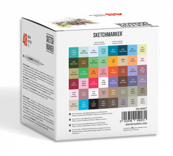 Набор маркеров Sketchmarker Asia style (48 шт. 'Азиатский стиль' + пластиковый кейс)