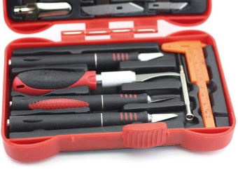 JAS 4009 Набор ножей с цанговым зажимом (алюминий), 33 предмета