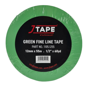 JTape 1105.1255 Лента для дизайн окраски эластичная зеленая 12 мм х 55 м