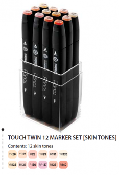 Набор маркеров Touch Twin 12 шт., телесные тона