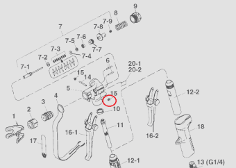 Iwata 06994103 Гайка шестигранная накидная для пистолета ALG-7 TE WB