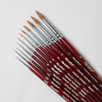 Кисть Roubloff серии 301T Master №5/0, круглая, колонок, короткая ручка