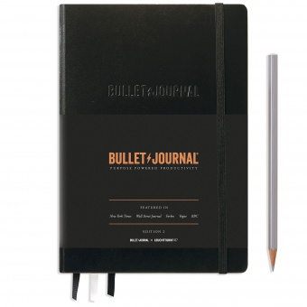 Leuchtturm1917 Записная книжка-блокнот Bullet Journal, Edition 2, A5, 103 листа, в точку, черный