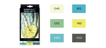 Набор маркеров Sketchmarker Brush 6 BASIC Set 4 (6 шт. в картонной коробке)