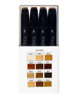 Набор маркеров Touch Twin 12 шт., коричневые тона