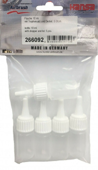 Harder&Steenbeck HS-266092 Пластиковая бутыль 10 мл с пипеткой и крышкой, 5 шт.
