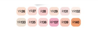 Набор маркеров Touch Twin Brush 12 шт., телесные тона