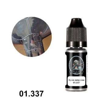 Краска акриловая Jim Scale 01.337 цвет металлик хром-заправка, 18 мл
