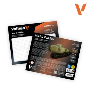 Vallejo 73189 Mud & Puddles Набор пигментов для оформления подставок (грязь/лужи)