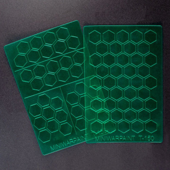 MiniWarPaint Трафарет окрасочный шестиугольники, размер М, 6 мм