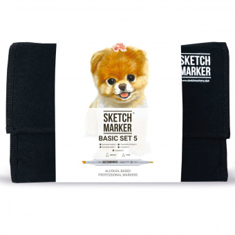 Набор маркеров Sketchmarker 24 BASIC 5 SET (24 шт. + сумка органайзер)