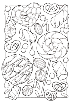 Sketchmarker Книга-раскраска на акварельной бумаге CANDY