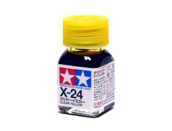 X-24 Краска Tamiya Желтая прозрачная глянцевая (Clear Yellow Gloss), эмаль 10 мл