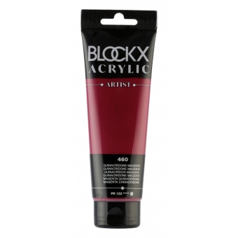Квинакридон маджента, краска акриловая Blockx Artist, 120 мл