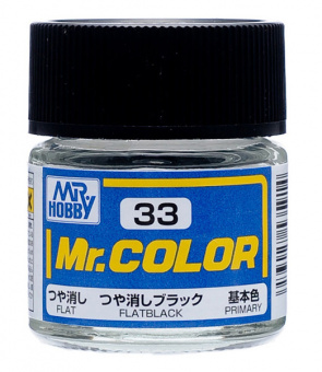 Mr. Hobby Краска 10 мл C33 FLAT BLACK