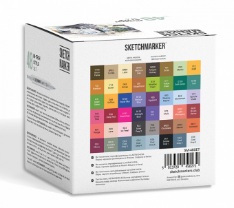 Набор маркеров Sketchmarker Hi Tex Style (48 шт. 'Хай тек' + пластиковый кейс)